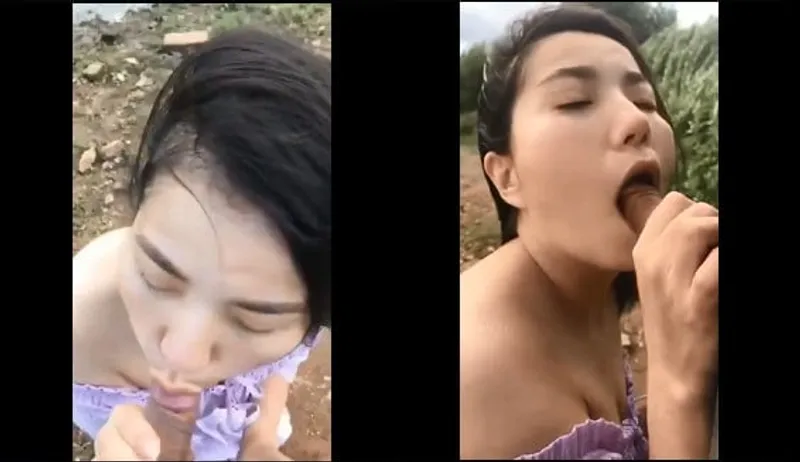 Em gái bj cho em ghệ bên bờ sông